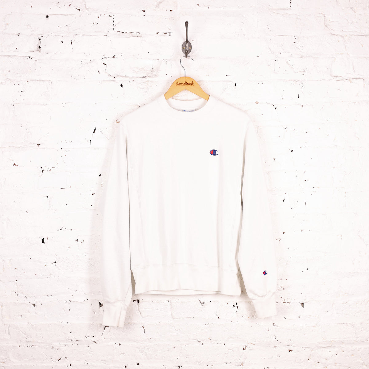 Champion Reverse Weave Sweatshirt - White -S – Headlock