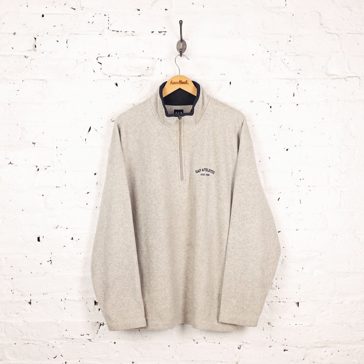 Gap Athletic 90s 1/4 Zip Fleece - Grey - L – Headlock