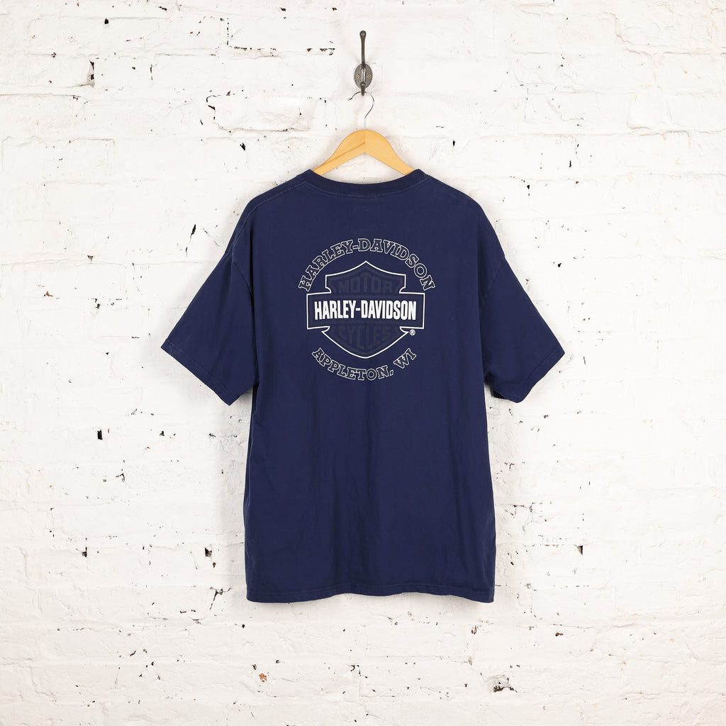 Harley Davidson Appleton T Shirt - Blue - XL