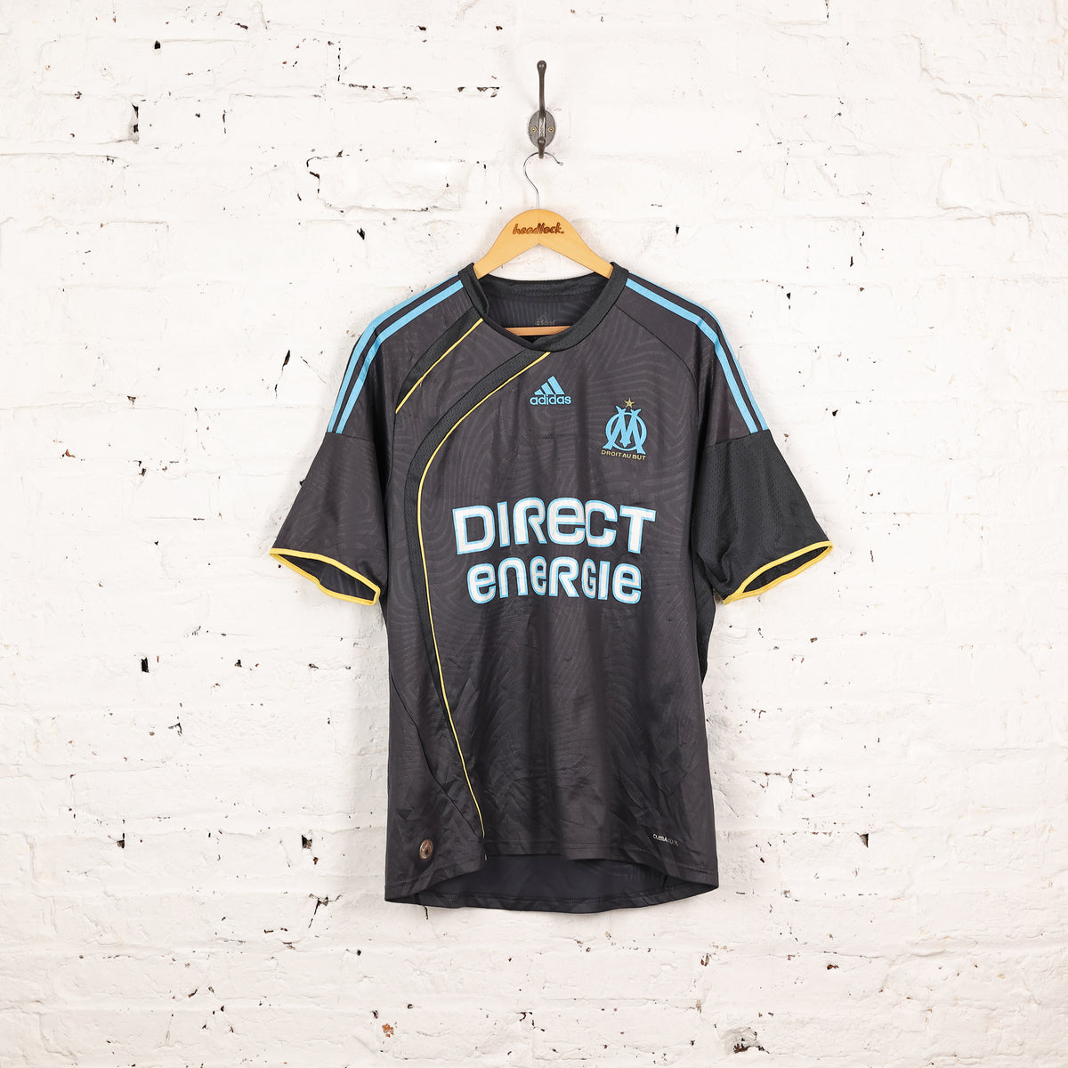 Adidas Olympique Marseille 2009 Lucho Third Football Shirt - Grey