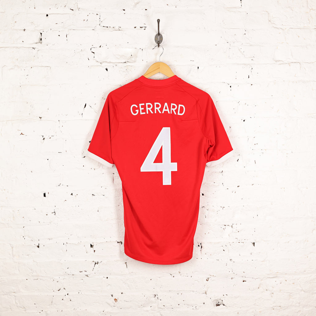 Umbro England 2010 Gerrard Away Football Shirt - Red - M