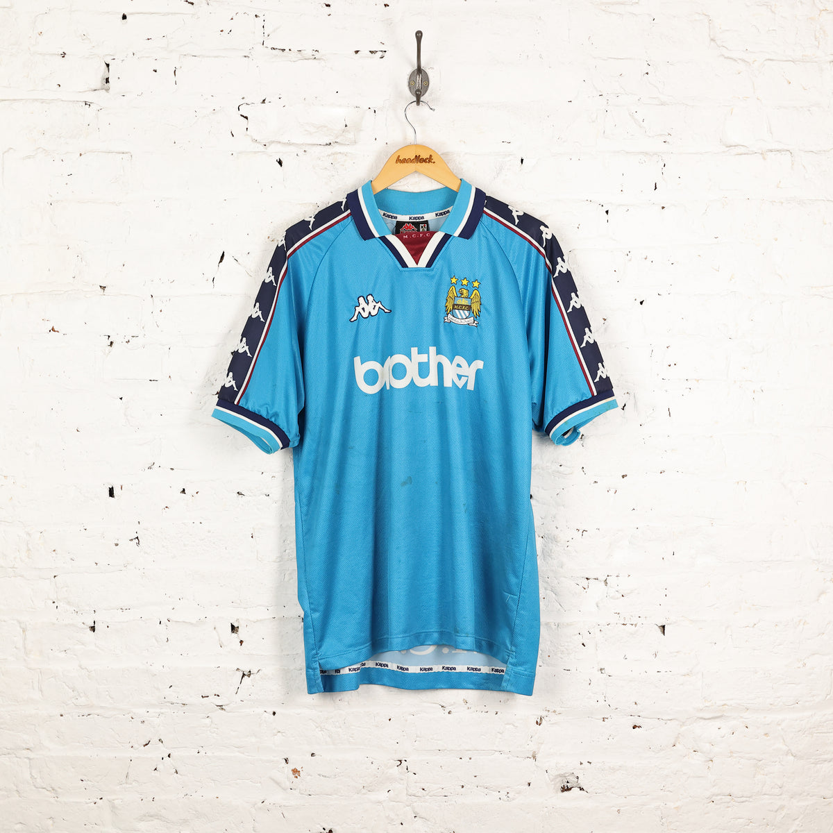 Manchester City Kappa 1998 Home Football Shirt - Blue - XL – Headlock