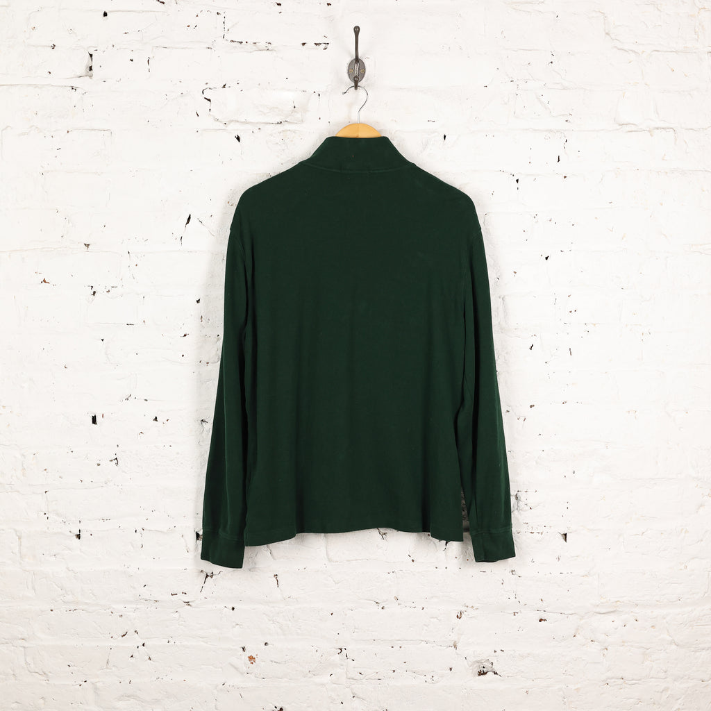 Ralph Lauren Estate Rib 1/4 Zip Sweatshirt - Green - L