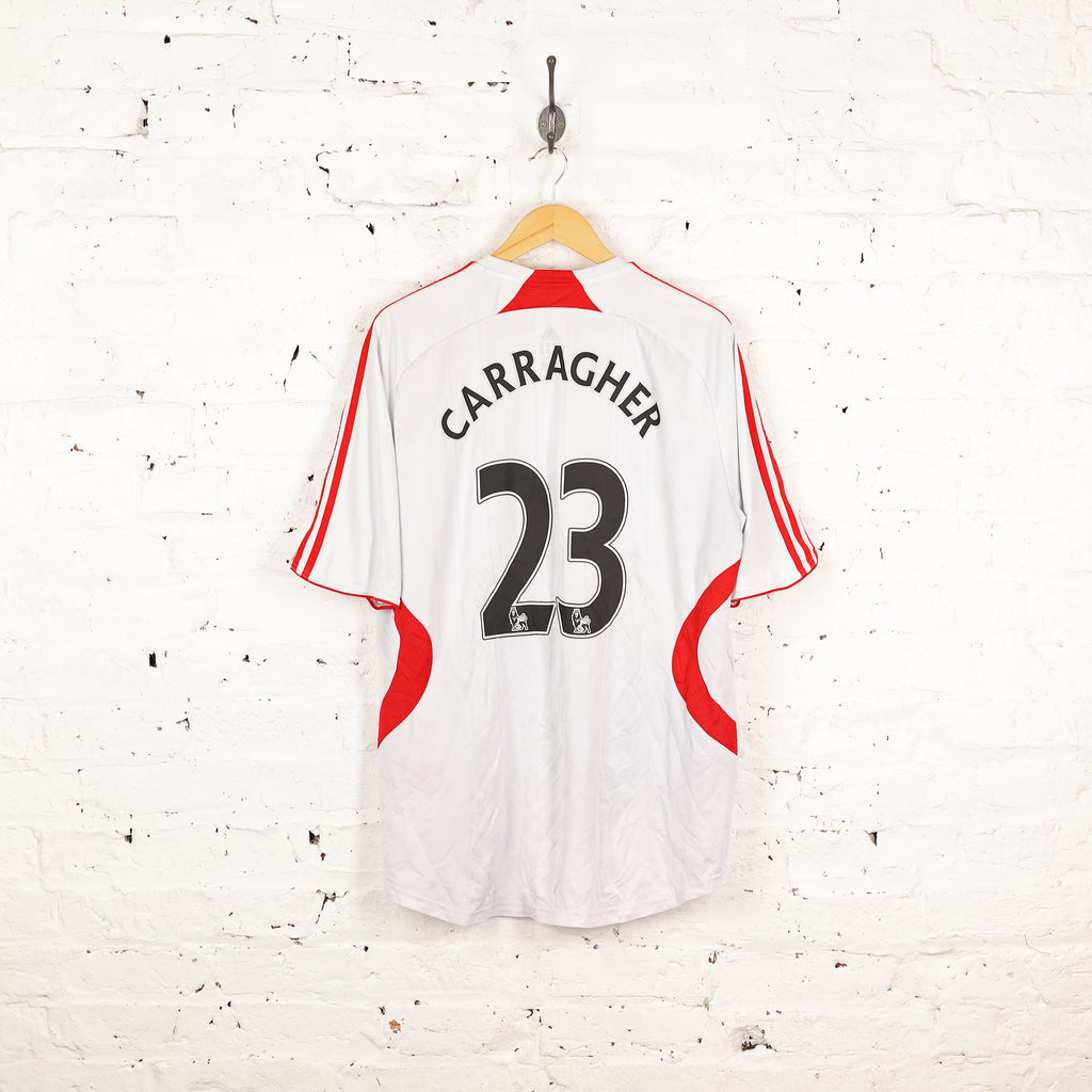 Liverpool 2007 Adidas Carragher Away Football Shirt - White - XL