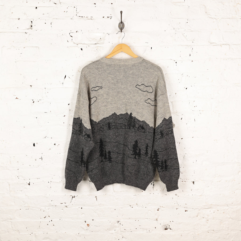 Picture Knit Jumper - Grey - XL