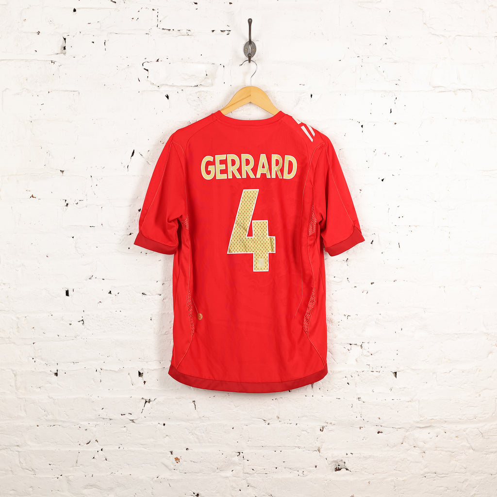 England 2006 Gerrard Away Football Shirt - Red - M