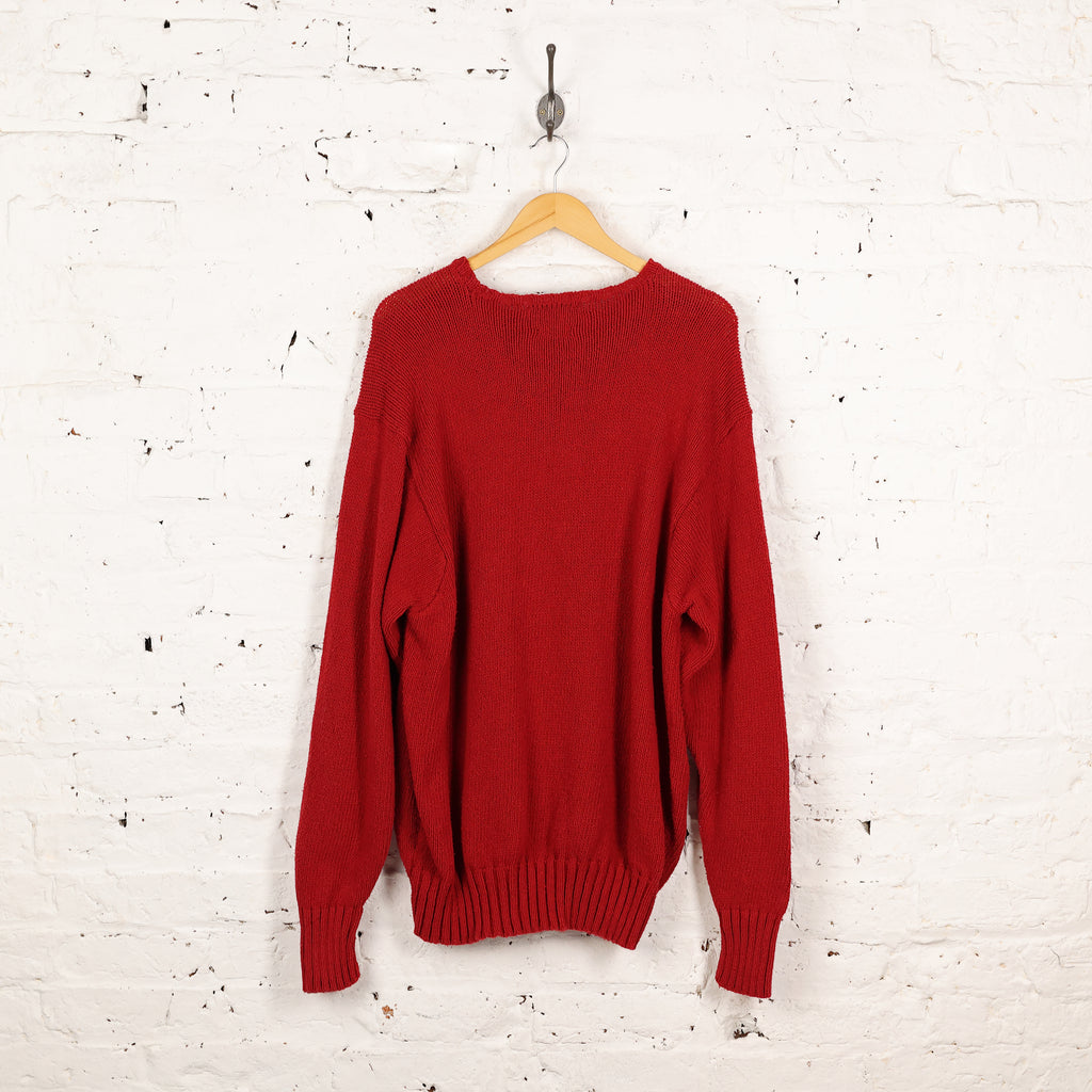 Ralph Lauren Cotton Knit Jumper - Red - XL