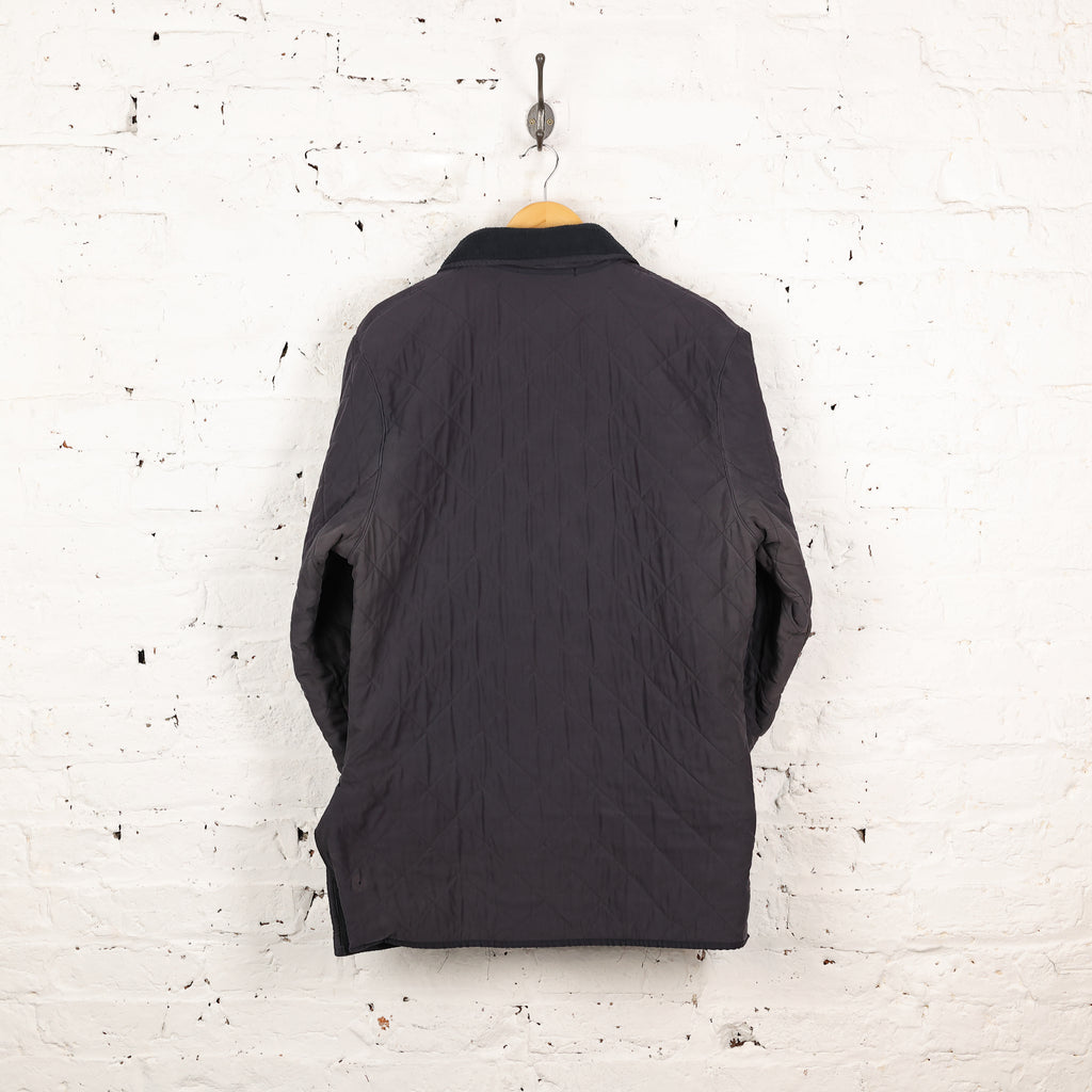 Barbour Fleece Lined Quilted Jacket - Blue - L