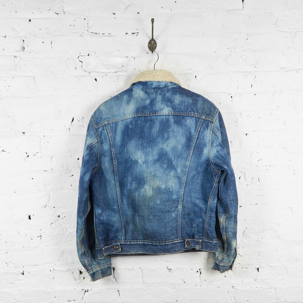 Vintage Levi's Teddy Bear Lined Acid Wash Denim Jacket - Blue - M - Headlock