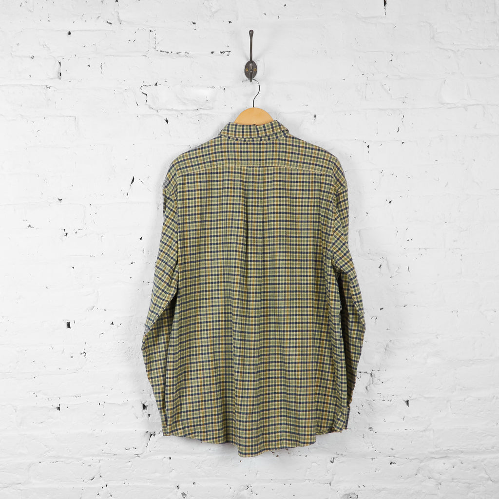Vintage L.L Bean Flannel Shirt - Yellow/Green - L - Headlock