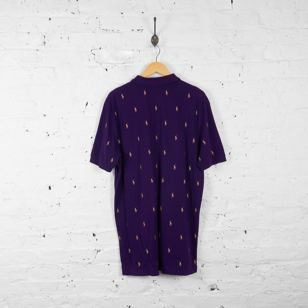 Vintage Ralph Lauren Polo Shirt - Purple - L - Headlock