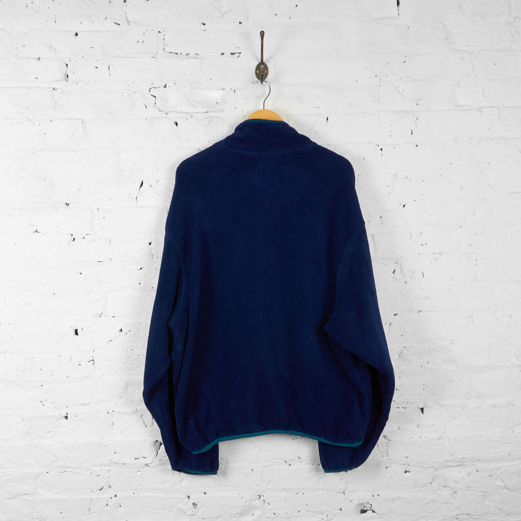 Vintage Woolrich 1/4 Button Up Fleece - Blue - L - Headlock