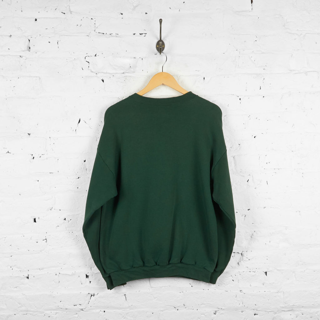 Vintage Green Bay Packers Sweatshirt - Green - L - Headlock