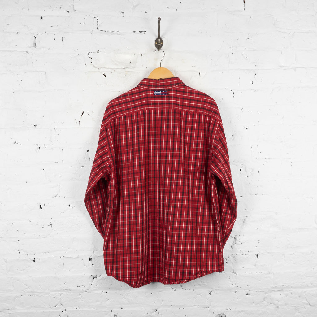 Vintage Tommy Hilfiger Checked Shirt - Red - XL - Headlock