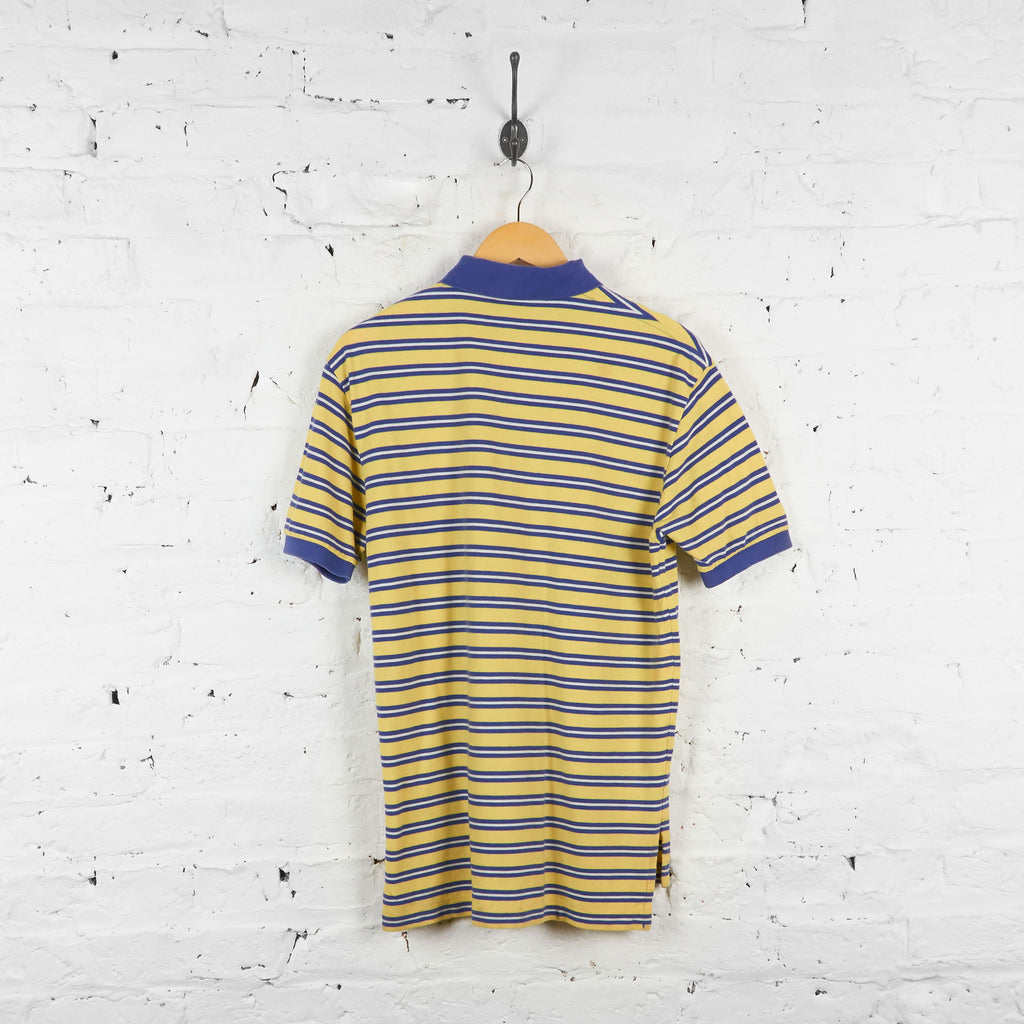 Vintage Striped Ralph Lauren Polo Shirt - Yellow/Blue - S - Headlock