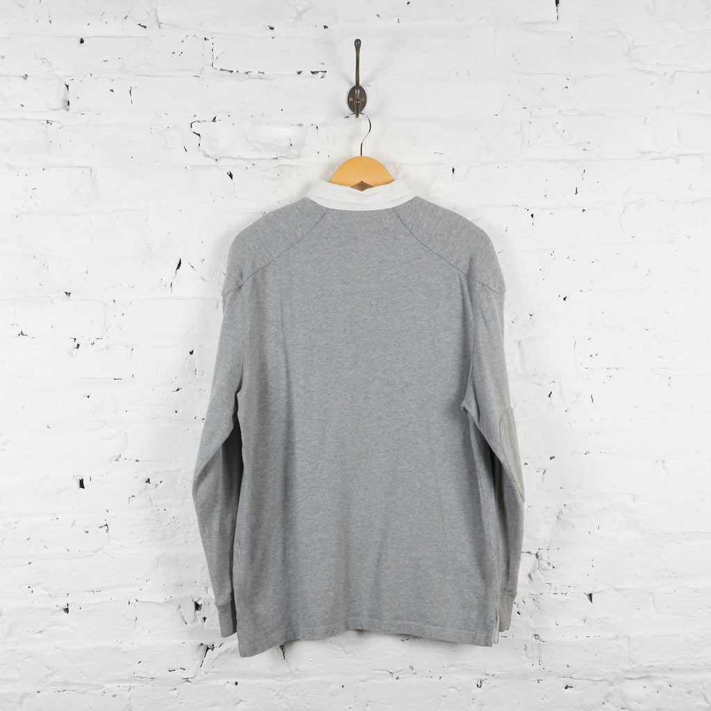 Vintage Collared Ralph Lauren Sweatshirt - Grey/White - L - Headlock