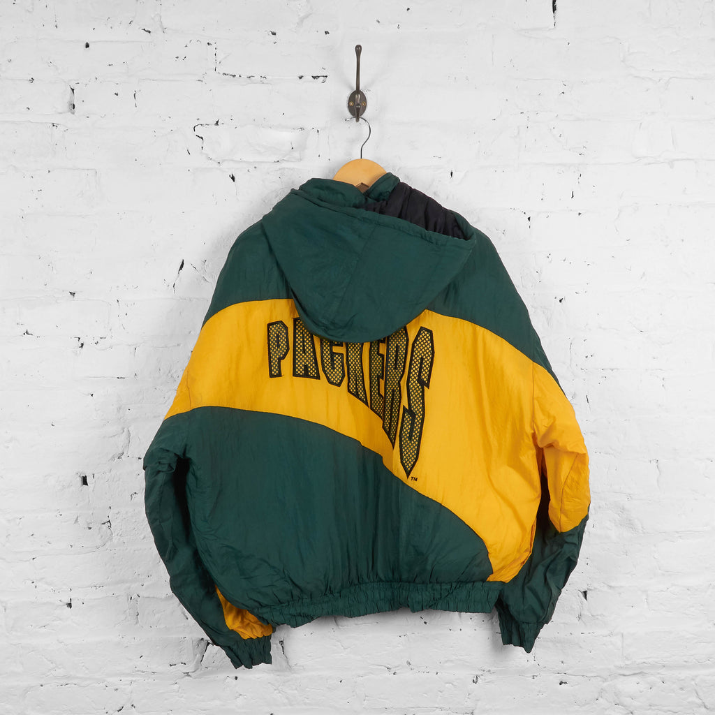 Vintage Green Bay Packers Padded Starter Jacket - Green/Yellow - XL - Headlock