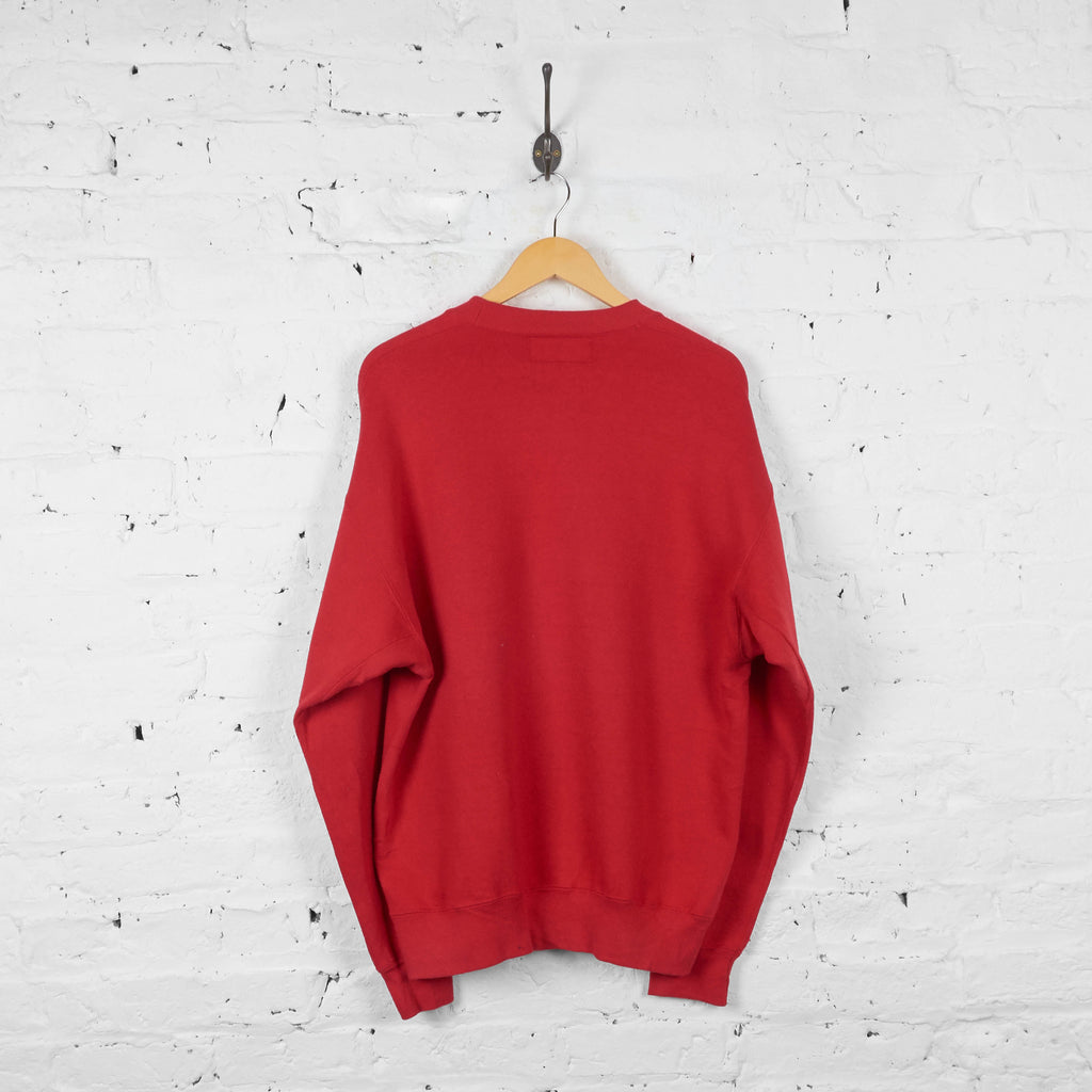 Vintage San Francisco 49ERS Sweatshirt - Red - XL - Headlock