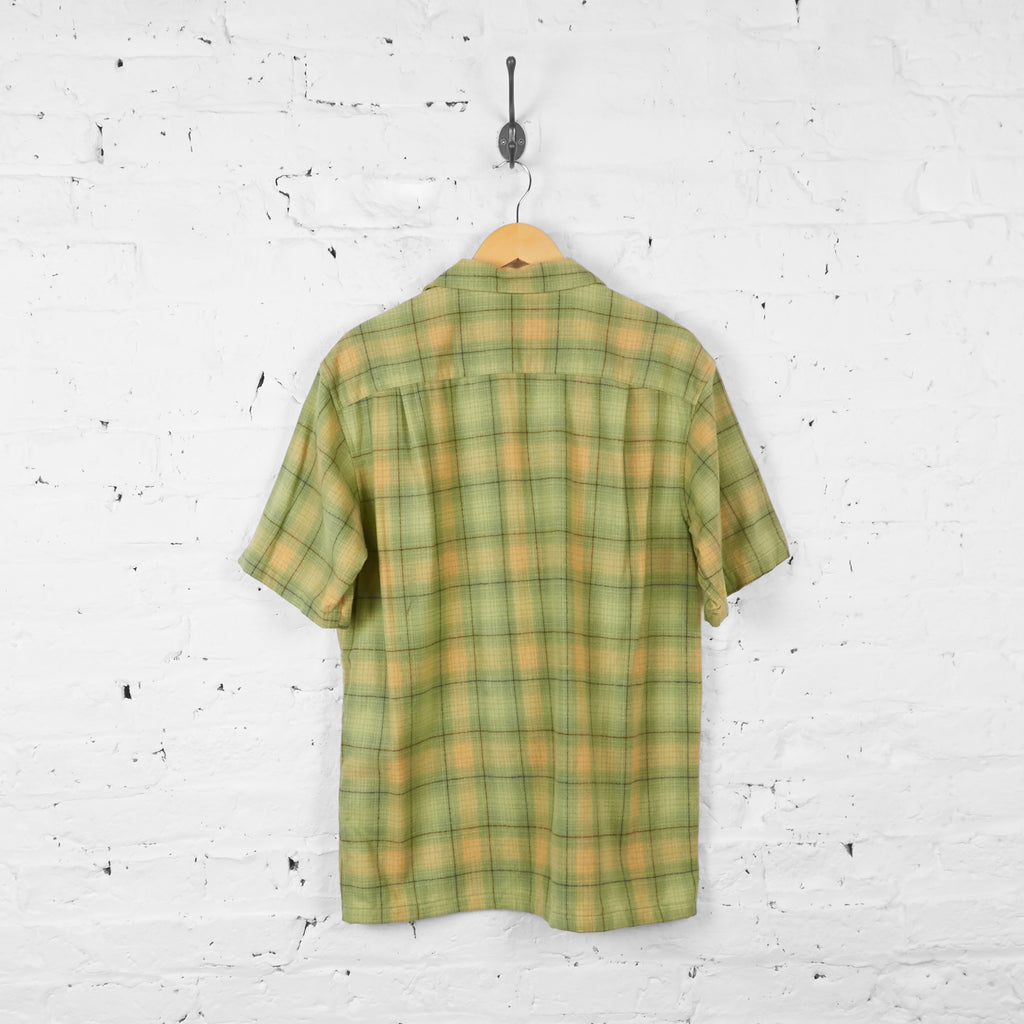 Vintage Short Sleeve Pendleton Shirt - Green/Yellow - M - Headlock