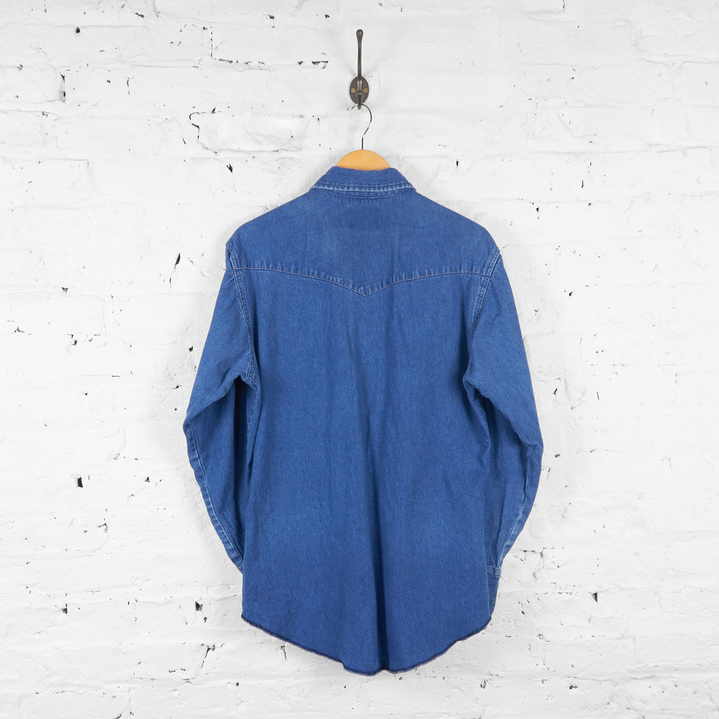 Vintage Wrangler Denim Shirt - Blue - L - Headlock