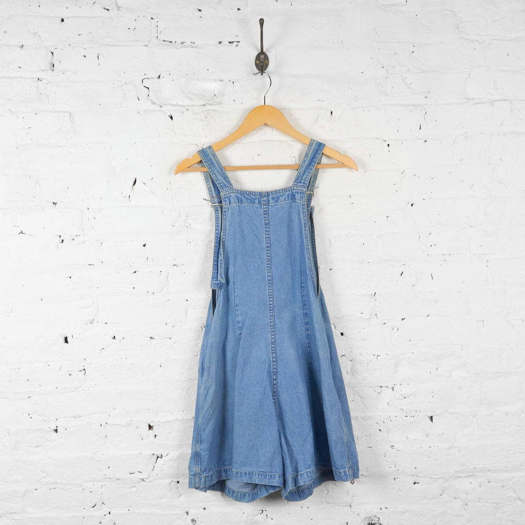 Womens Denim Dungaree Dress - Blue - UK 10 - Headlock
