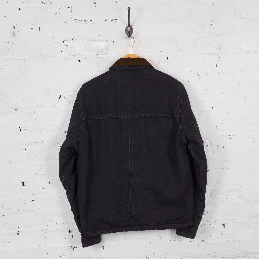 Vintage Wrangler Fleece Lined Denim Jacket - Black - S - Headlock