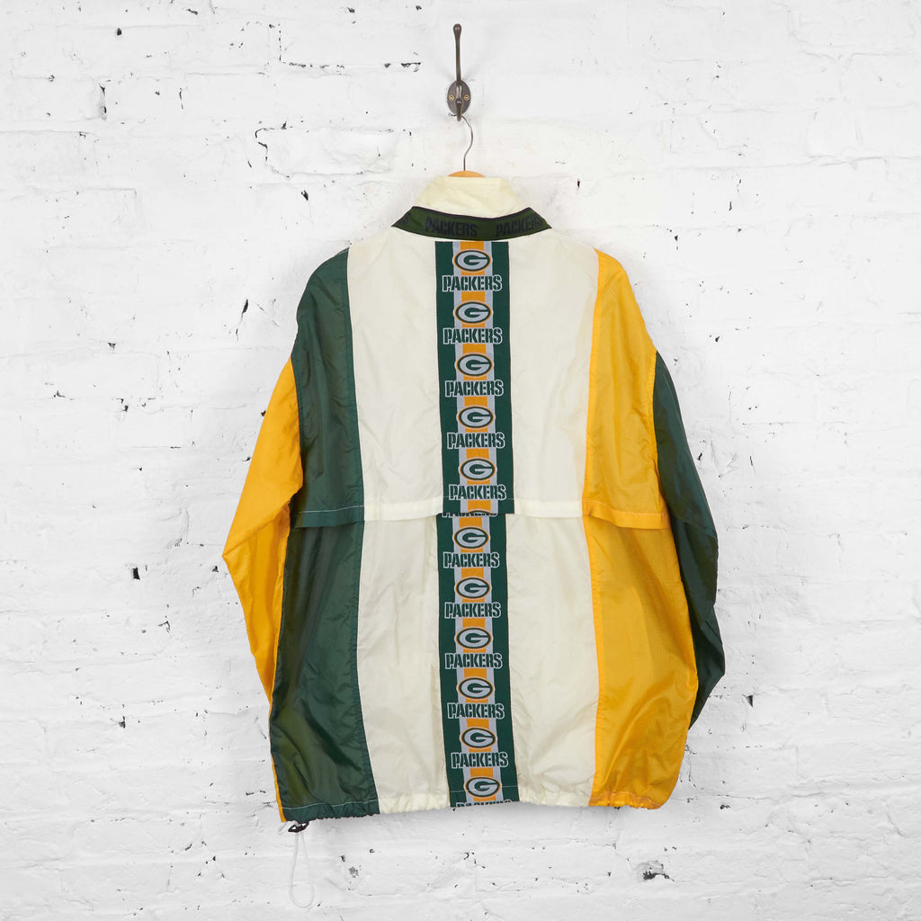 Vintage Green Bay Packers Waterproof Jacket - Green/Yellow - L - Headlock