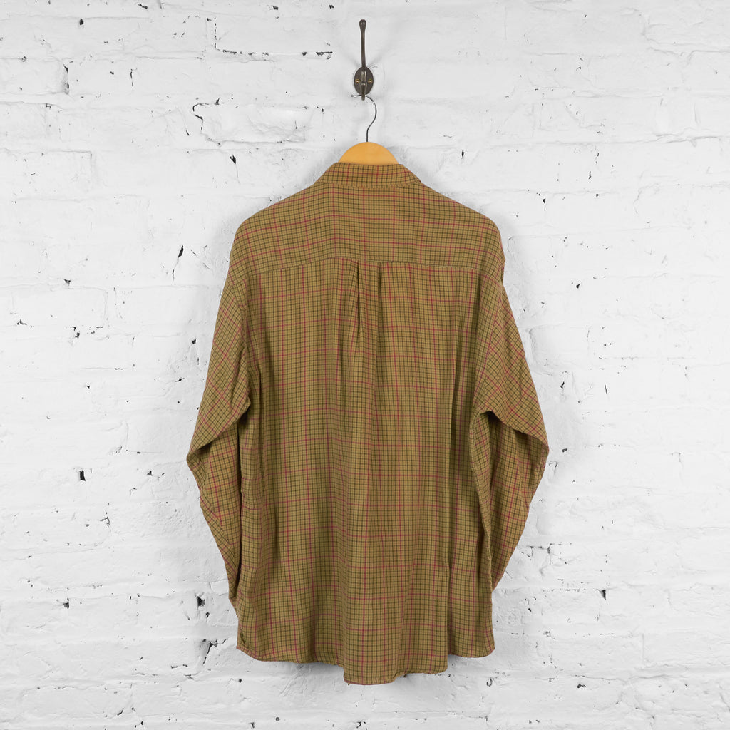 Vintage Pierre Cardin Checked Shirt - Brown - L - Headlock