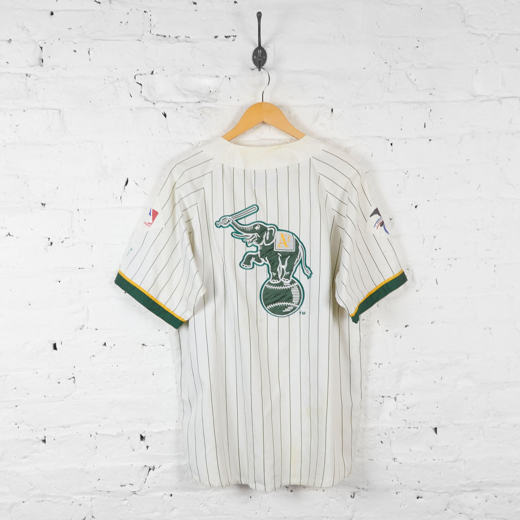 Vintage Oakland A's Baseball Jersey - White - L - Headlock