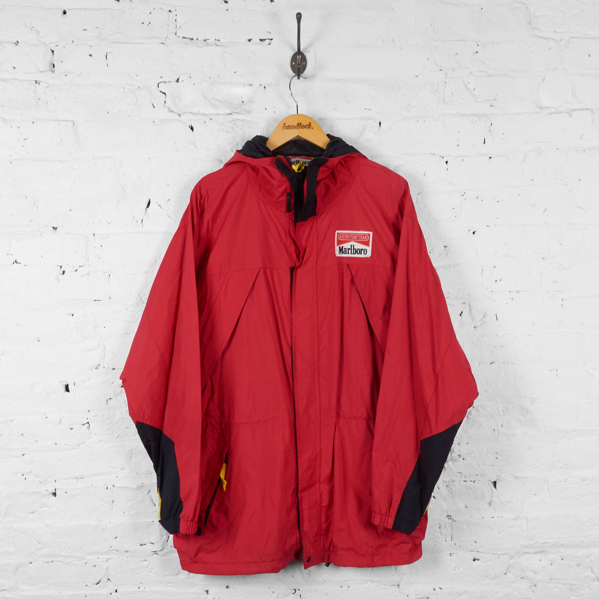 Veste Vintage Marlboro Rouge Multipoches - Taille XL Pour Homme, Style Imperméable Décontracté