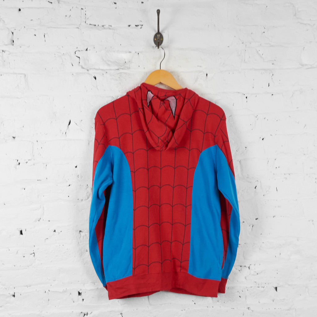 Vintage Marvel Spiderman Hoodie - Red/Blue - S - Headlock