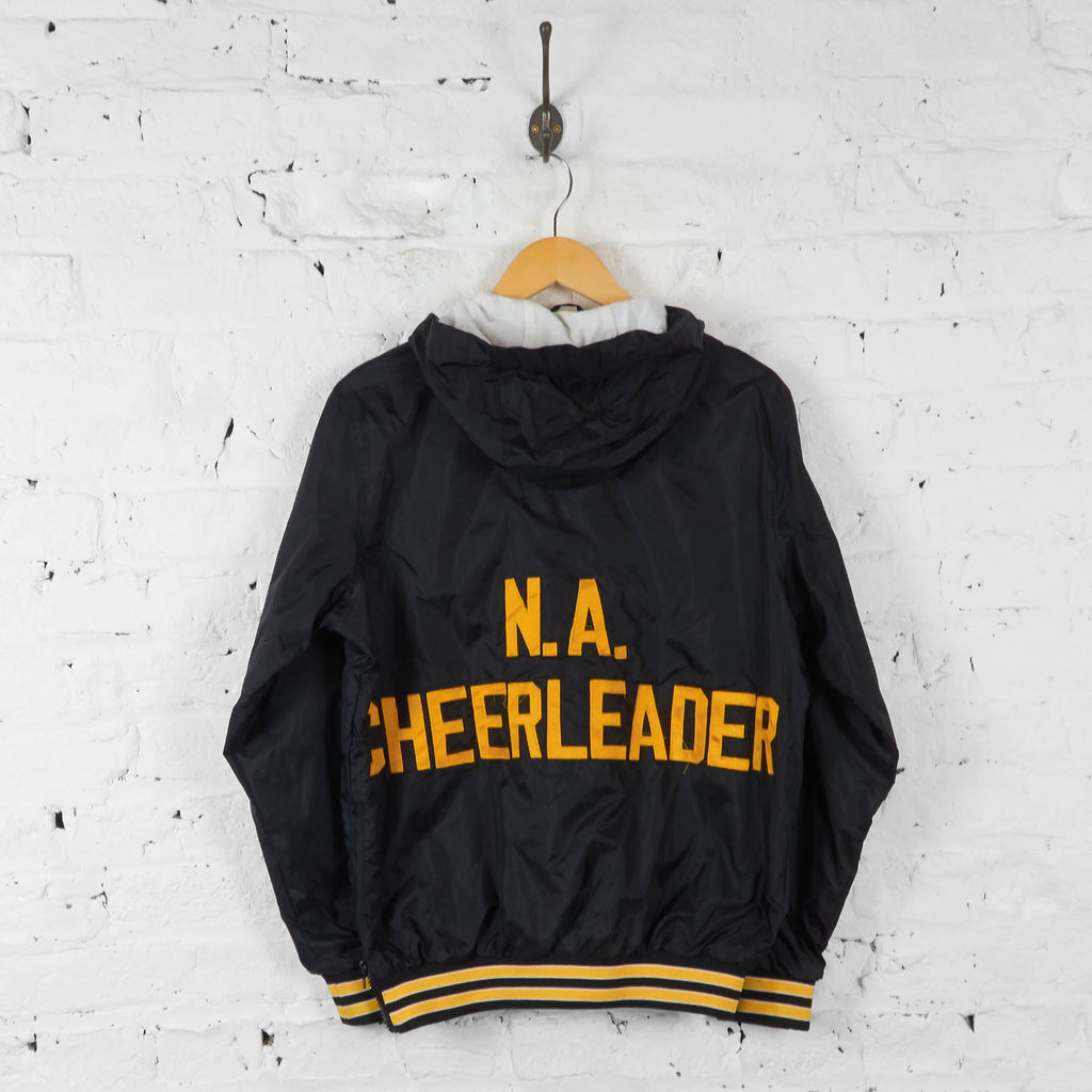 Vintage N.A Cheerleader 1/4 Zip Bomber Jacket - Black - S - Headlock