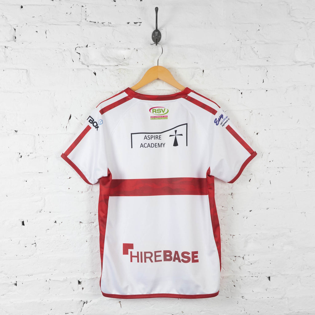 Womens Hull KR Kingston Rovers Rugby Shirt - White - Womens XL - Headlock