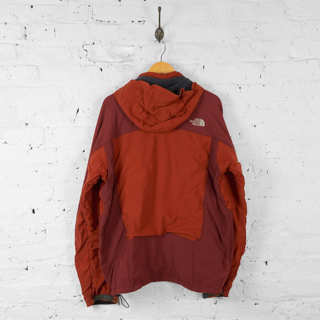 Vintage The North Face Hooded Jacket - Red/Orange - XL - Headlock