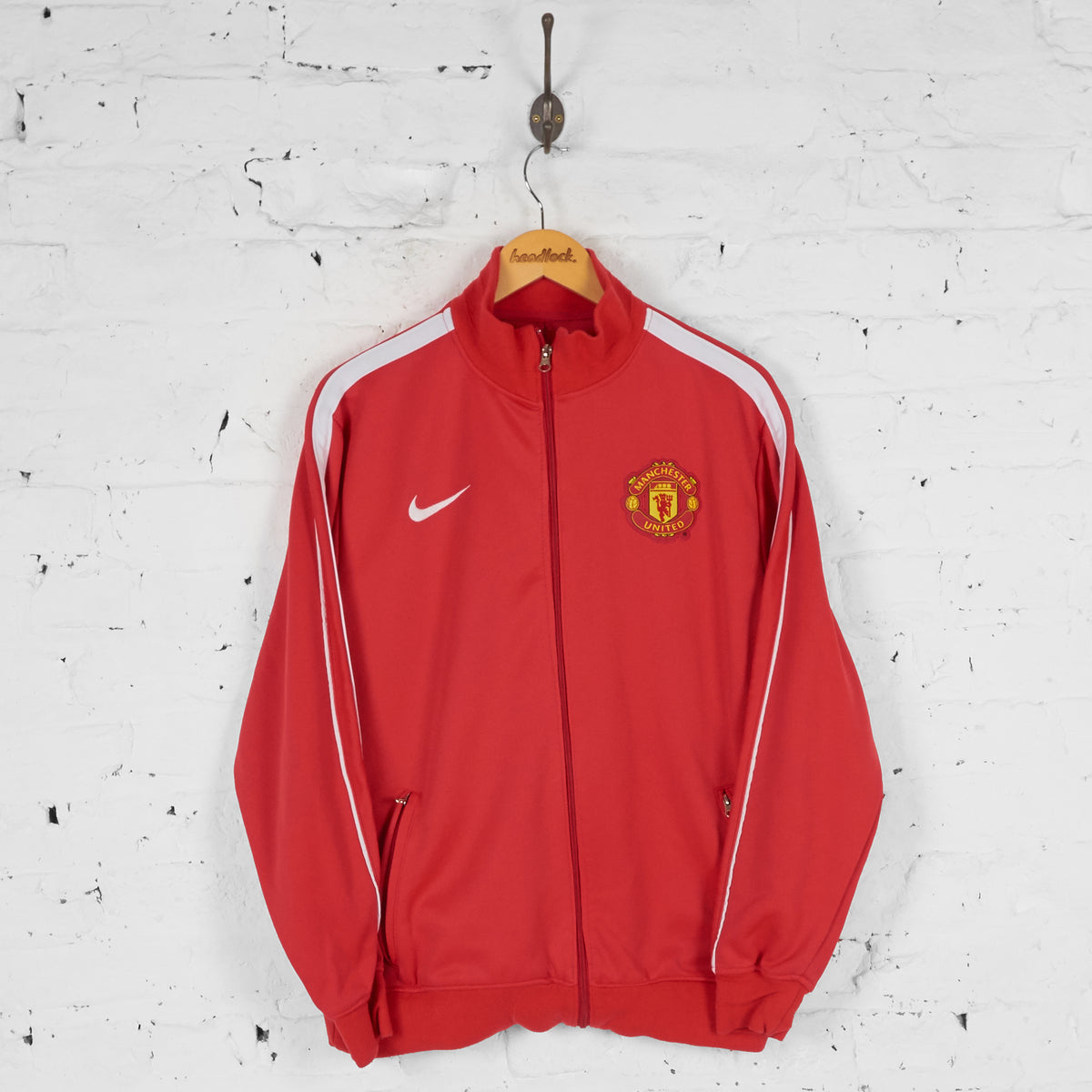 Manchester United Nike Tracksuit Top Jacket - Red - XL – Headlock