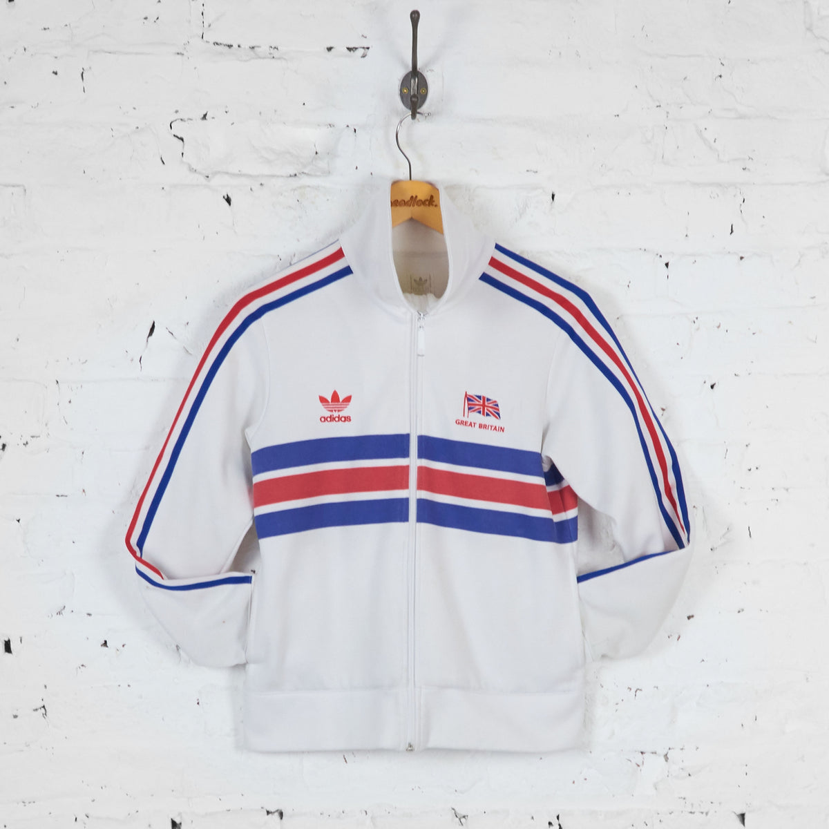 Adidas Team Great Britain GB Tracksuit Top Jacket White XS Headlock