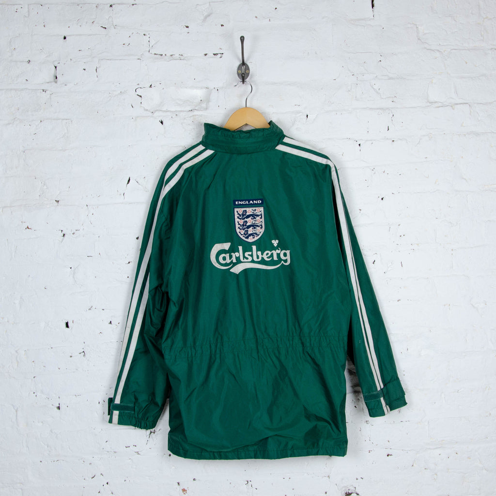 90s England Football Carlsberg Rain Training Jacket - Green - XL