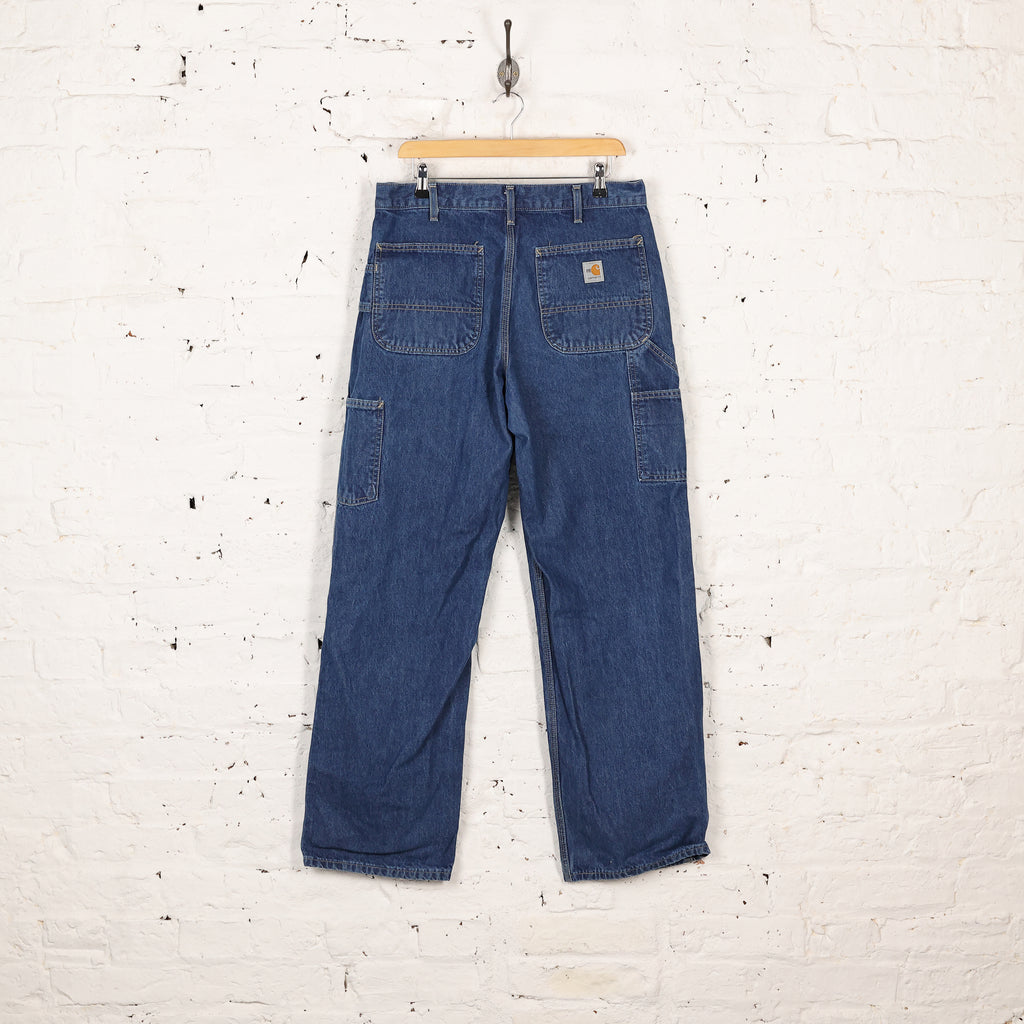 Carhartt Flame Resistant Straight Leg Work Pant Jeans - Blue - M