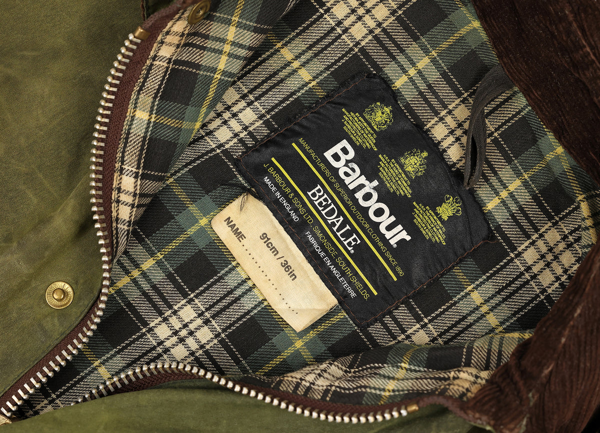 Barbour Bedale Four Pocket Wax Jacket - Green - XS – Headlock