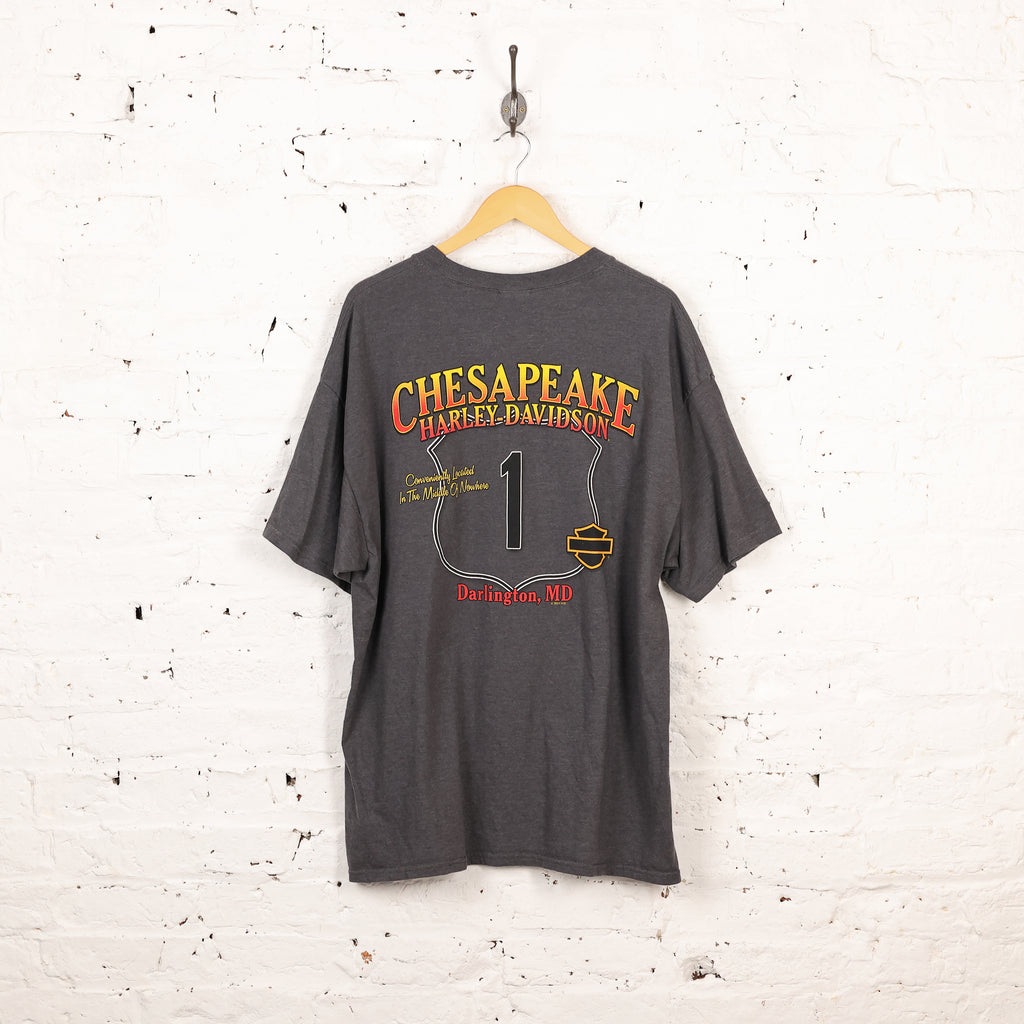 Harley Davidson Chesapeake Dealership T Shirt - Grey - XXL