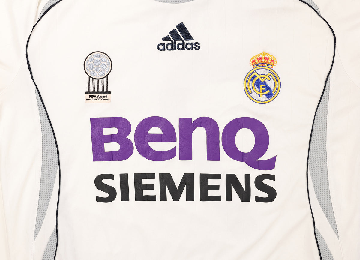 Real Madrid Raul Adidas 2006 Home Football Shirt - White - M 