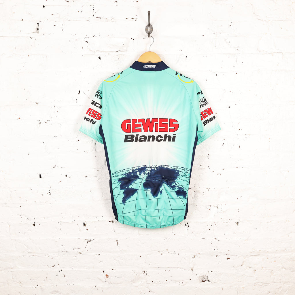 SMS Santini GeWiss Bianchi Cycling Top Jersey - Green - XXL