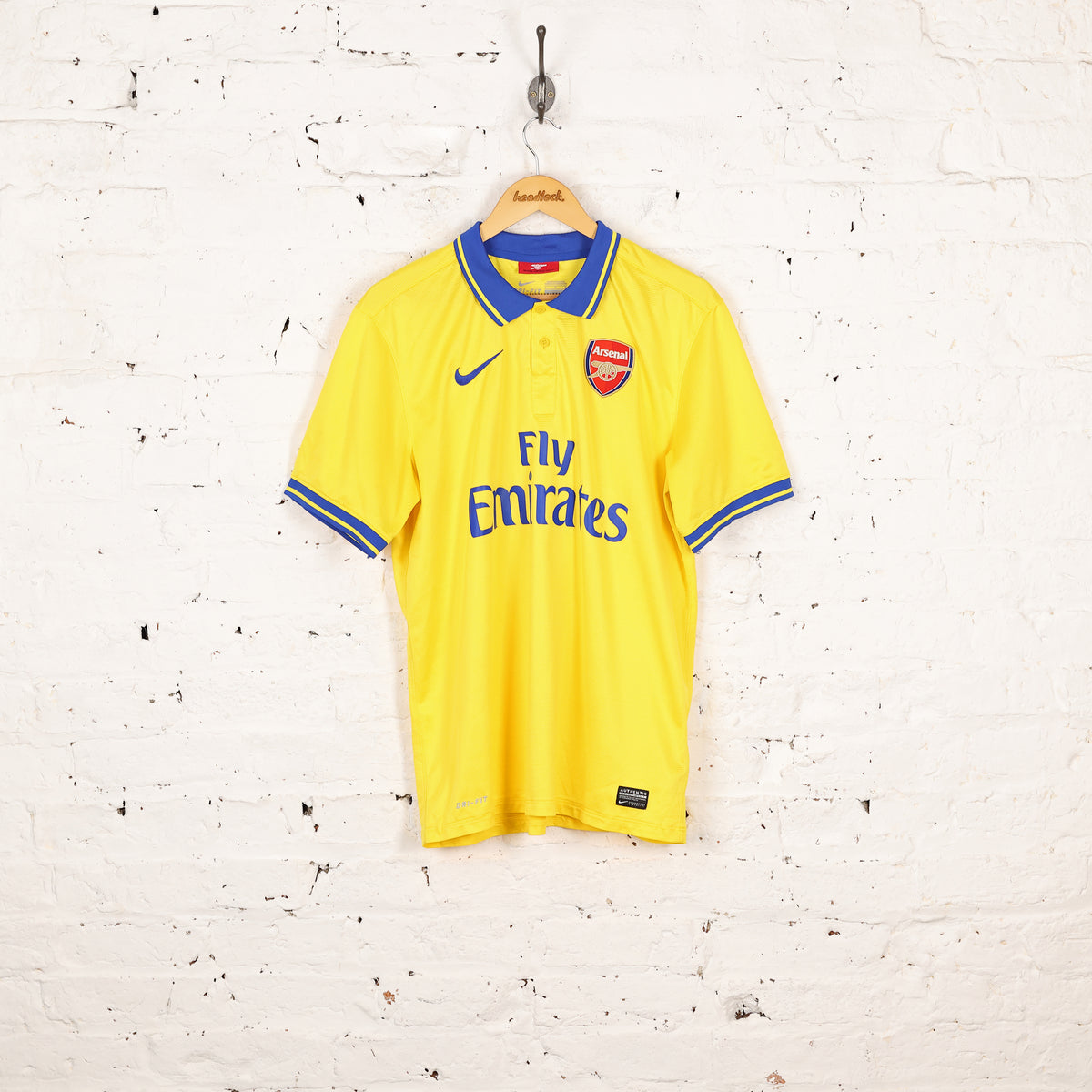 Arsenal 2013 Nike Ozil Away Football Shirt - Yellow - L – Headlock