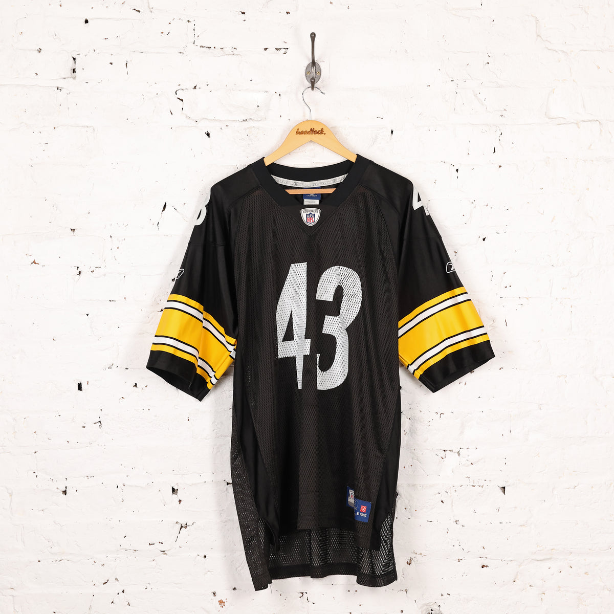 Reebok Pittsburgh Steelers Polamalu NFL Jersey - Black - XL