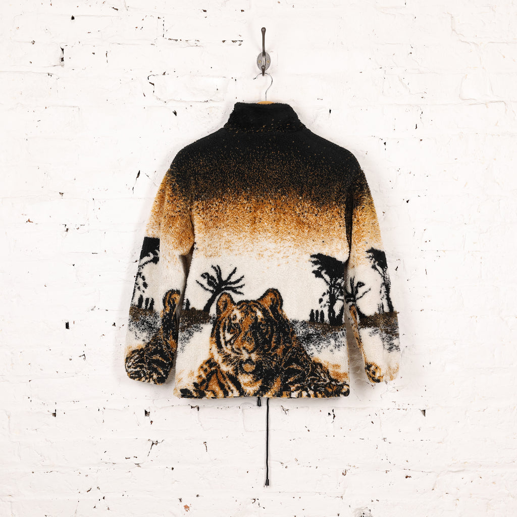 Headlock Vintage Tiger Pattern Fleece - Black/Orange - S