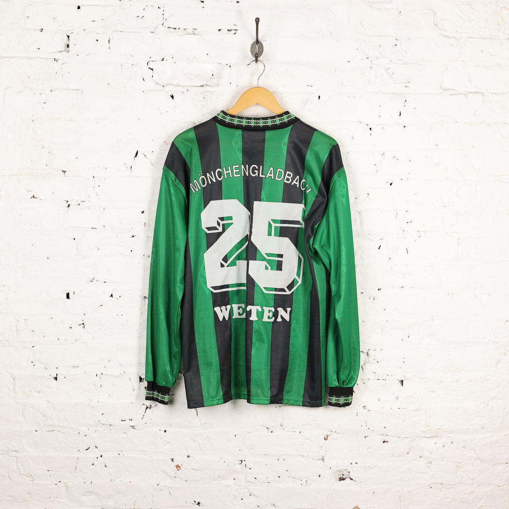 Borussia Monchengladbach 1995 Away Football Shirt - Green - XL