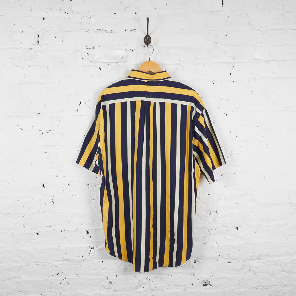 Vintage Tommy Hilfiger Striped Shirt - Yellow/Blue/White - XL - Headlock