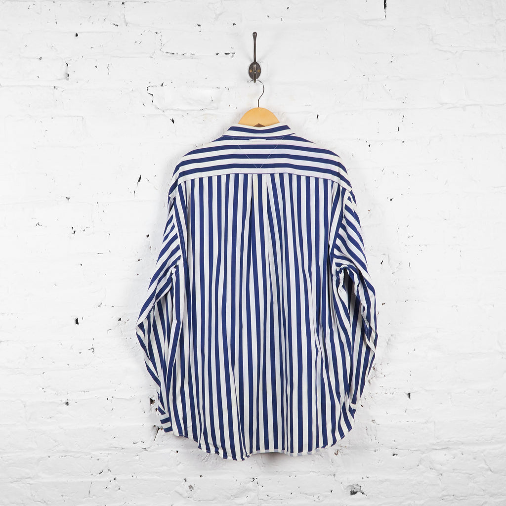 Vintage Striped Tommy Hilfiger Shirt - Navy/White - XL - Headlock