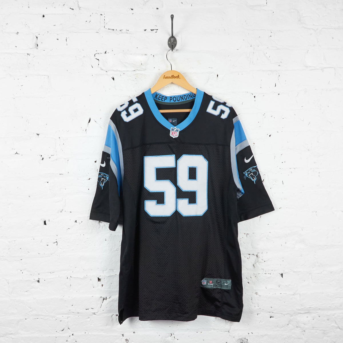 Carolina Panthers Kuechly American Football NFL Jersey Black XL Headlock