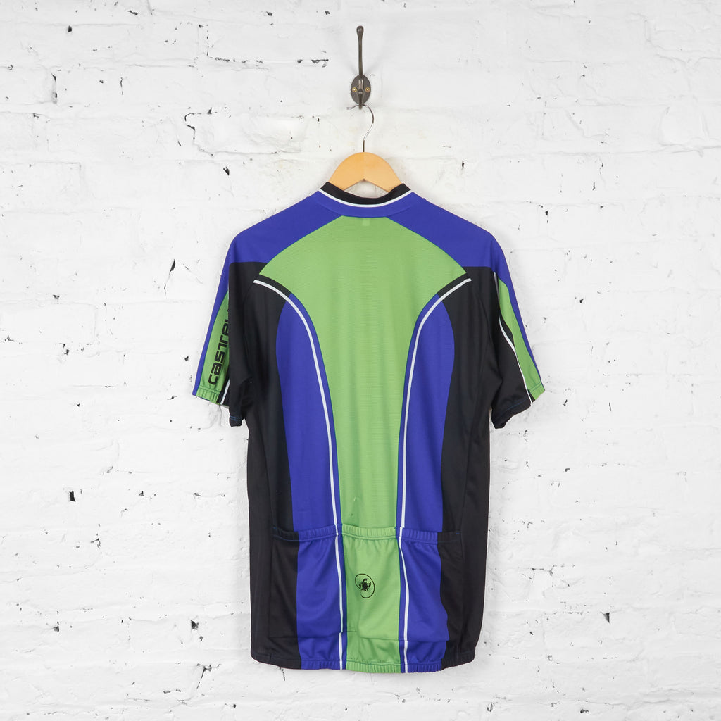 Castelli Half Zip Cycling Jersey - Green/Blue - XXL - Headlock